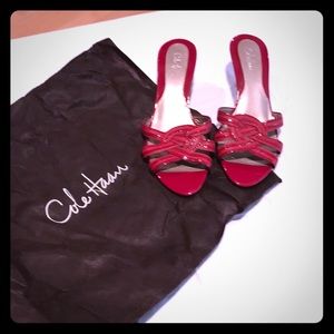 Cole Haan Red patent leather dress sandals